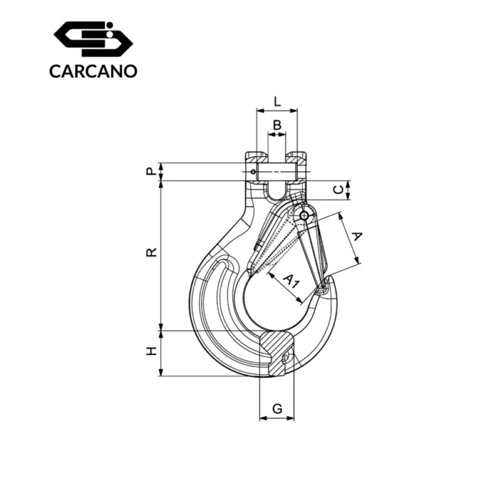 Γάντζος Αλύσεως με Ασφάλεια - G100 - Cartec