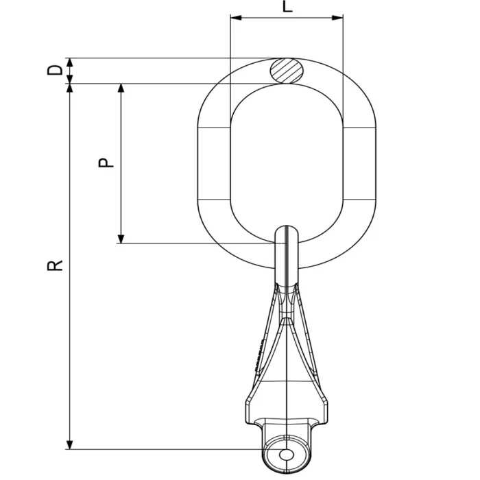 Κρίκος Ανύψωσης με Ένωση για Αλυσίδα - G100 - Cartec