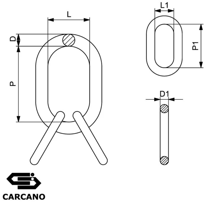 Κρίκος Ανύψωσης Special (Large) με 2 Υποκρίκους - G100 - Cartec