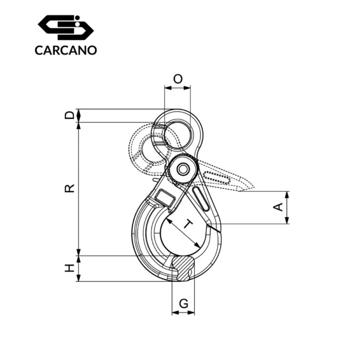 Γάντζος Αυτοασφαλιζόμενος με Μάτι - G100 - Cartec