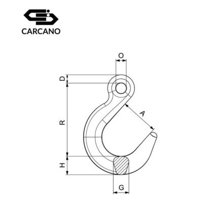 Γάντζος (Foundry) Ανοιχτός με Μάτι - G100 - Cartec