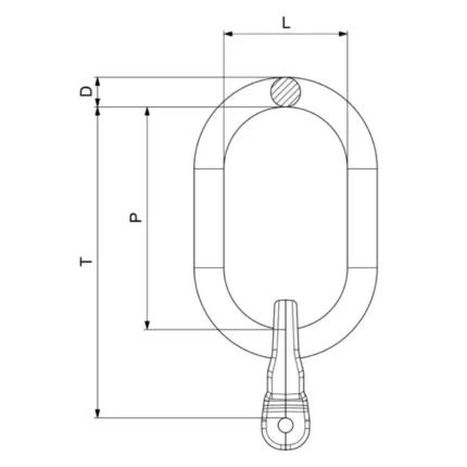 Κρίκος Ανύψωσης με Ένωση για Αλυσίδα - G100 - Cartec
