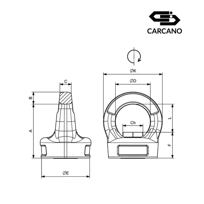 Περιστρεφόμενη Μάπα Θυλυκή - Grade 100 - Cartec