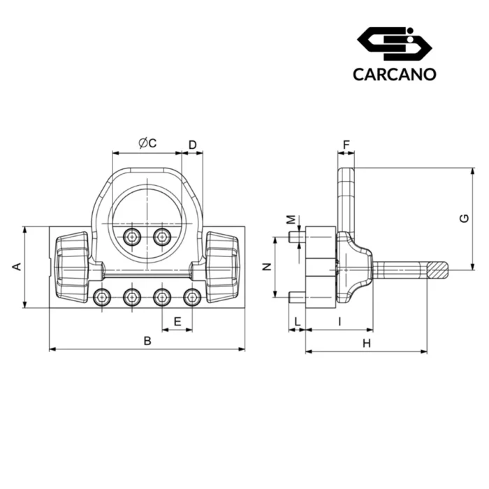 Μάπα Ανύψωσης με Βιδωτή Βάση - Grade 100 - Cartec