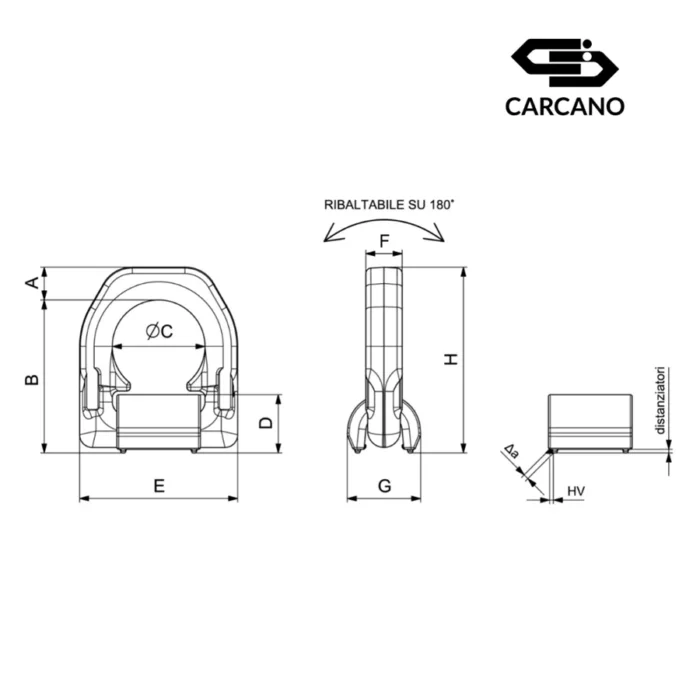Συγκολλητή Μάπα Πρόσδεσης με Μονή Βάση - Grade 100 - Cartec