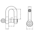 Ναυτικό Κλειδί Τύπου D Βιδωτό - Χαλύβδινο - Cartec