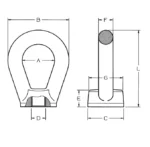 Σχέδιο παξιμαδιού ανύψωσης με οβάλ μάτι