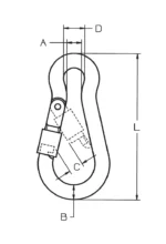 Σχέδιο γαντζακιού με βίδα ασφαλείας