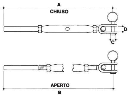 Σχέδιο ρεγουλατόρου inox με αρθρωτό πηρούνι και τερματικό