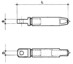 Σχέδιο τερματικού inox parafil με μάτι