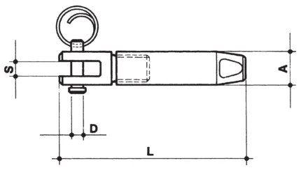Σχέδιο τερματικού inox parafil με πηρούνι