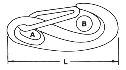 Σχέδιο γαντζακιού inox με ελατήριο