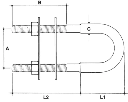 Σχέδιο σφιγκτήρα inox U