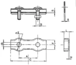 Σχέδιο διπλού σφιγκτήρα συρματόσχοινου inox