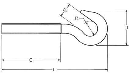 Σχέδιο γάντζου inox