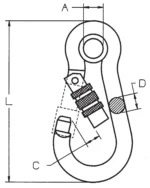 Σχέδιο γαντζακιού inox με κρίκο