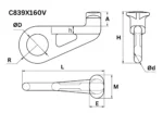 Τεχνικό σχέδιο γάντζου container με ISO point G100_3