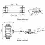 Τεχνικό σχέδιο τρόλεϊ μεταφοράς DS-WF40 και DS-WL40